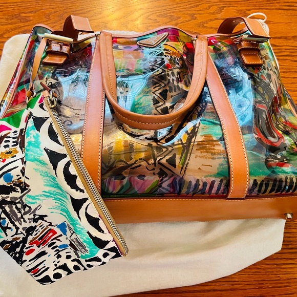 Prada Purse/Tote w/Leather Trim. Comes w/Pouch - Picture 5 of 9